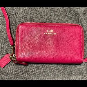 Coach medium zip around wallet